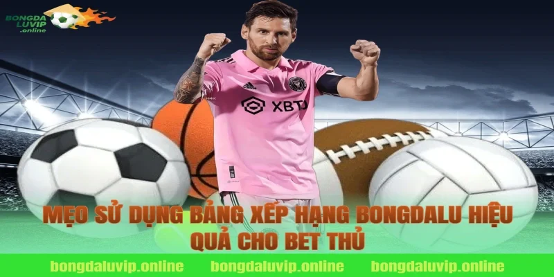 Mẹo sử dụng bảng xếp hạng bongdalu hiệu quả cho bet thủ